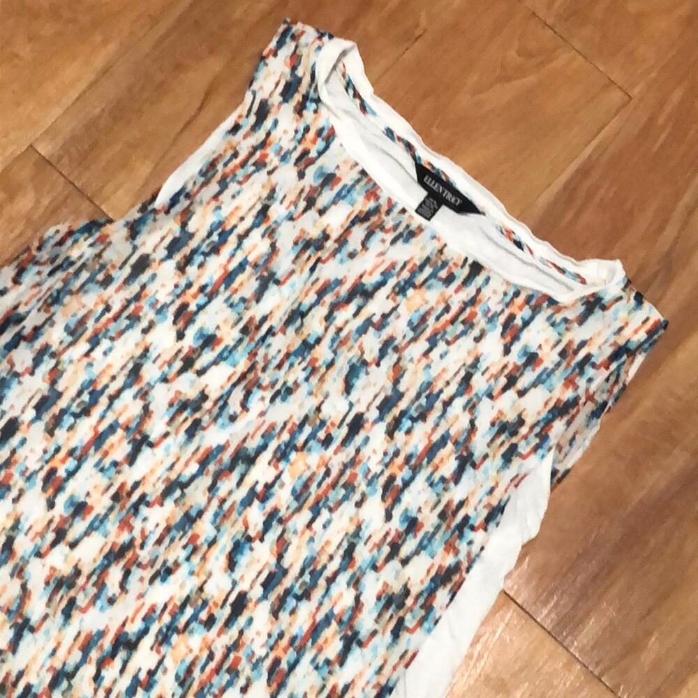 Ellen Tracy Multicolored Sleeveless Blouse Size XL